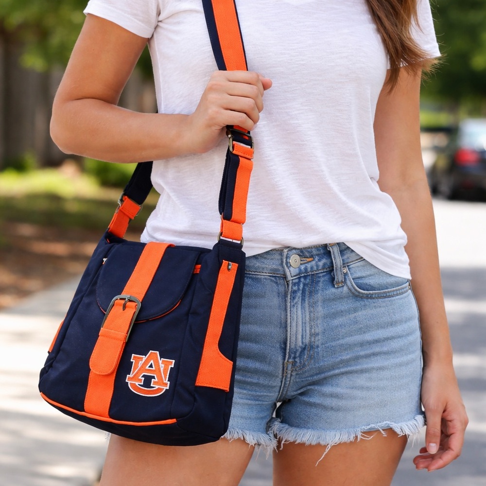 Auburn tigers Navy and Orange Shoulder Bag